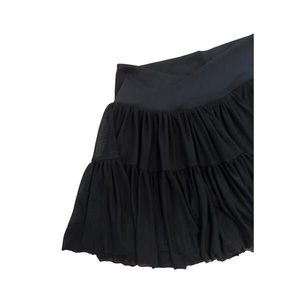 Women S Blogilates Black Mini Skirt Skort Tulle Mesh Ballerina High Waisted - Picture 2 of 6